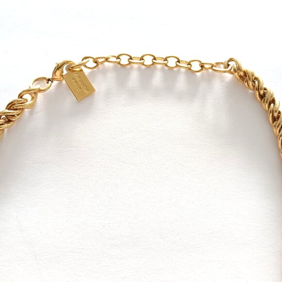 Miranda Frye Twisted Chain Gold Tone Necklace - Picture 3 of 3